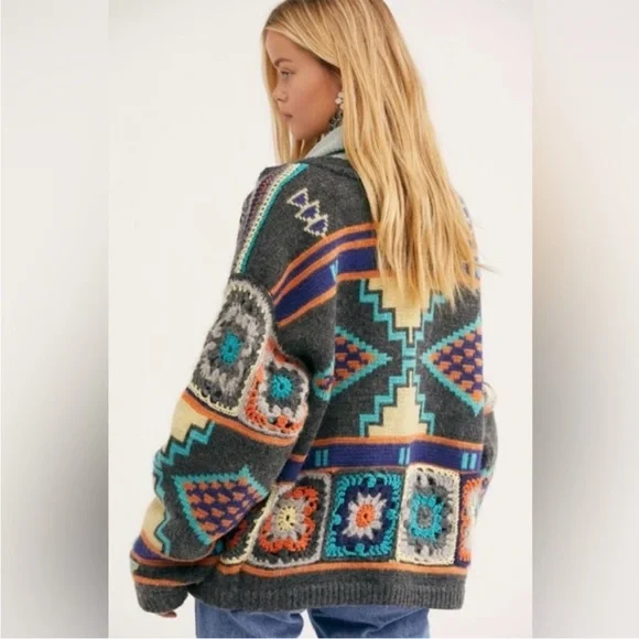 Free People Multicolor Striped Knit cardigan XS - Picture 3 of 8